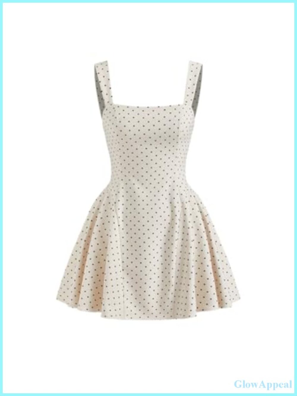 Polka Dot Square Neck Sleeveless Mini Dress Going Out Summer